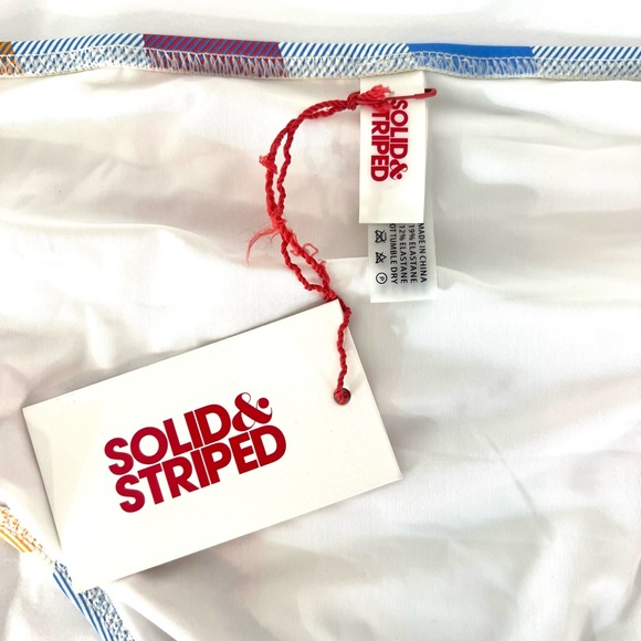 SOLID & STRIPED The Elle Bikini Bottom Tropical Gingham Swimsuit NWT - Picture 5 of 8